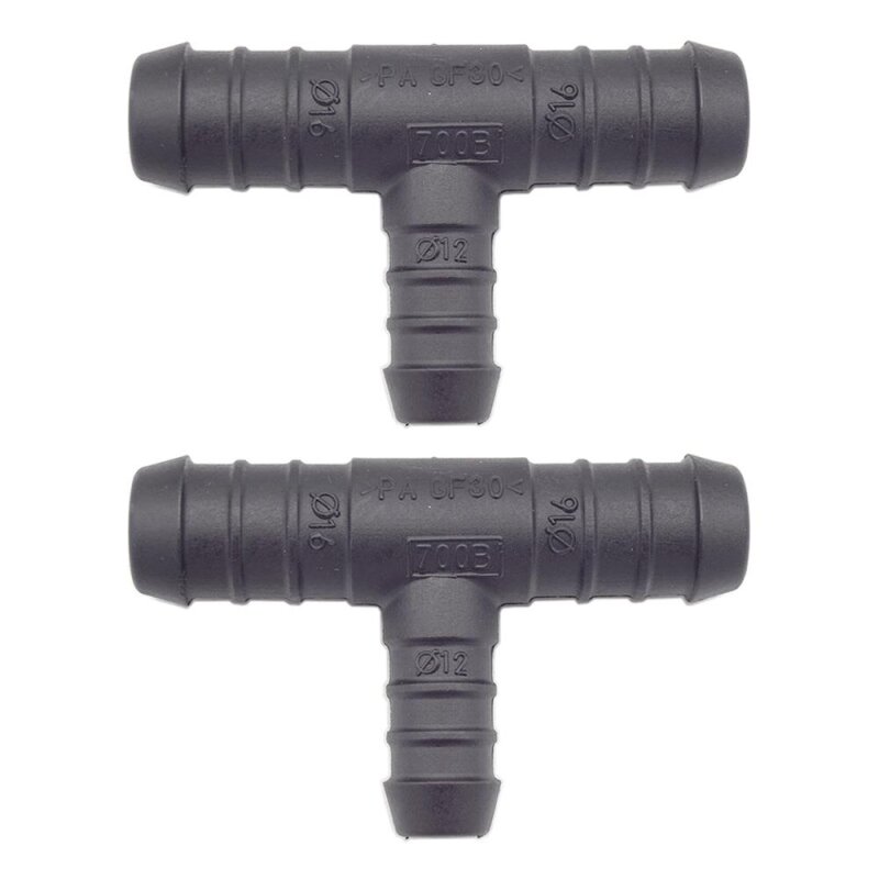 2 x YOU.S Original Schlauchverbinder Zwischenstück RGV Ø 16x16x12 mm - T-Stück Reduzierer