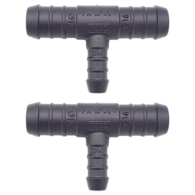 2 x YOU.S Original Schlauchverbinder Zwischenstück RGV Ø 16x16x10 mm - T-Stück Reduzierer