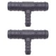 2 x YOU.S Original Schlauchverbinder Zwischenstück RGV Ø 16x16x10 mm - T-Stück Reduzierer