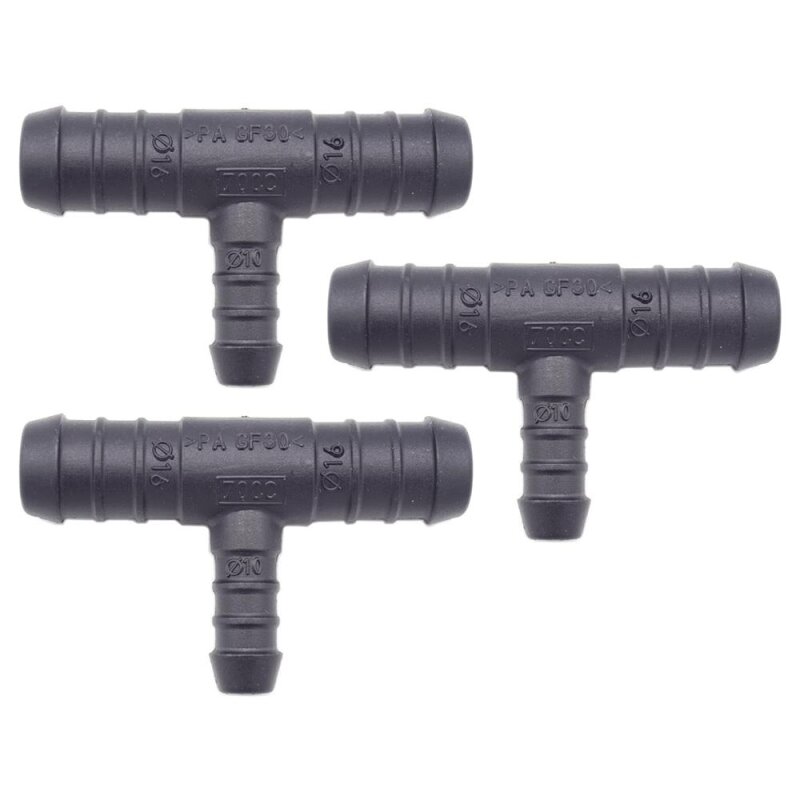 3 x YOU.S Original Schlauchverbinder Zwischenstück RGV Ø 16x16x10 mm - T-Stück Reduzierer