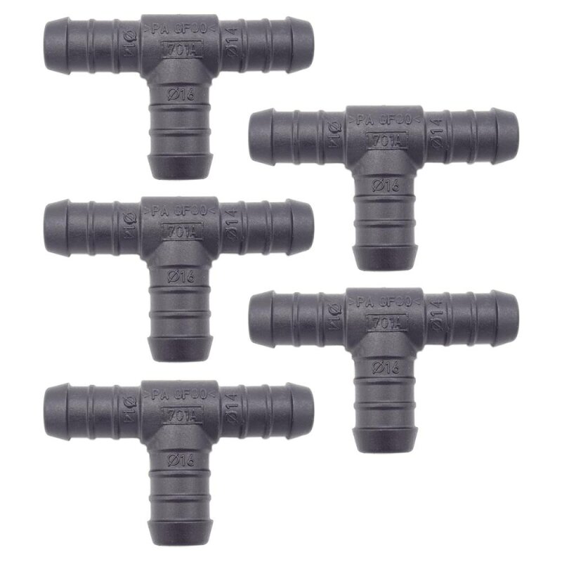 5 x YOU.S Original Schlauchverbinder Zwischenstück RGV Ø 14x16x14 mm - T-Stück Reduzierer