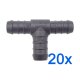 20 x YOU.S Original Schlauchverbinder Zwischenstück RGV Ø 14x16x14 mm - T-Stück Reduzierer