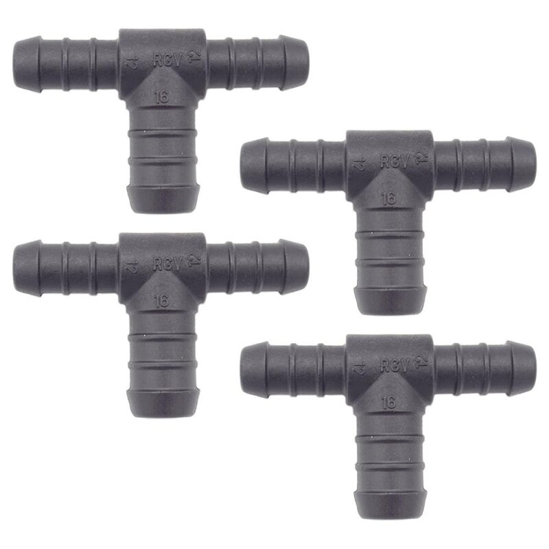 4 x YOU.S Original Schlauchverbinder Zwischenstück RGV Ø 12x16x12 mm - T-Stück Reduzierer