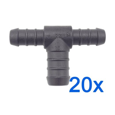 20 x YOU.S Original Schlauchverbinder Zwischenstück RGV Ø 12x16x12 mm - T-Stück Reduzierer