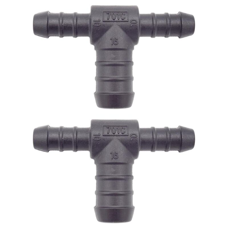 2 x YOU.S Original Schlauchverbinder Zwischenstück RGV Ø 10x16x10 mm - T-Stück Reduzierer