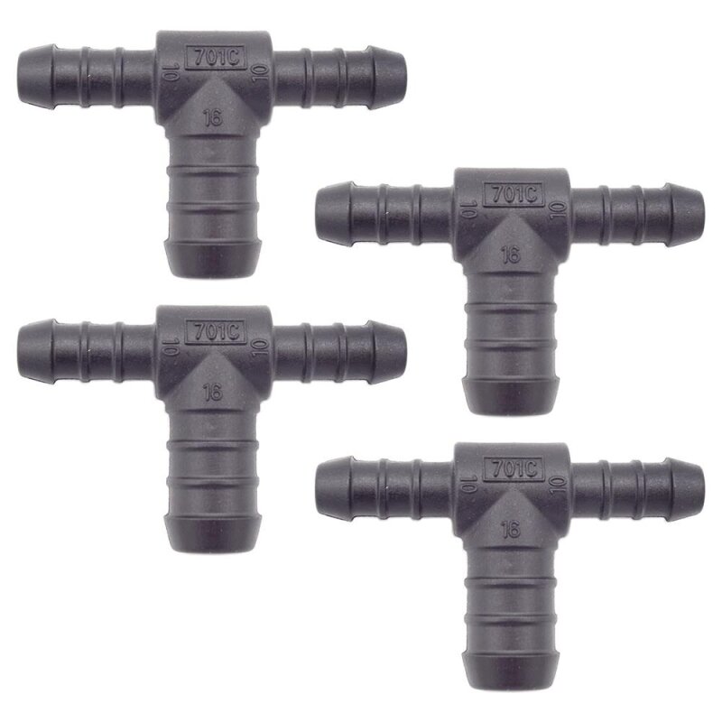 4 x YOU.S Original Schlauchverbinder Zwischenstück RGV Ø 10x16x10 mm - T-Stück Reduzierer