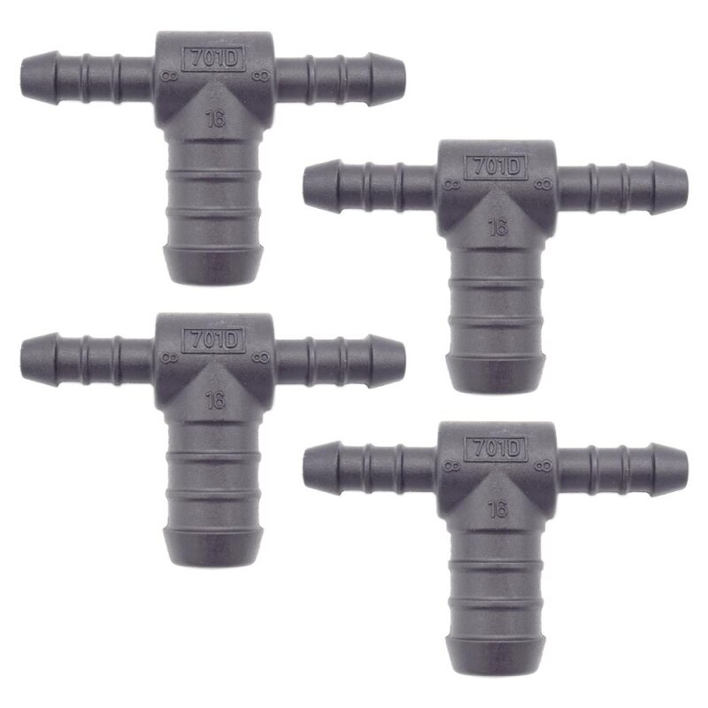 4 x YOU.S Original Schlauchverbinder Zwischenstück RGV Ø 8x16x8 mm - T-Stück Reduzierer