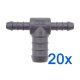 20 x YOU.S Original Schlauchverbinder Zwischenstück RGV Ø 8x16x8 mm - T-Stück Reduzierer