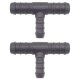 2 x YOU.S Original Schlauchverbinder Zwischenstück RGV Ø 14x10x14 mm - T-Stück Reduzierer