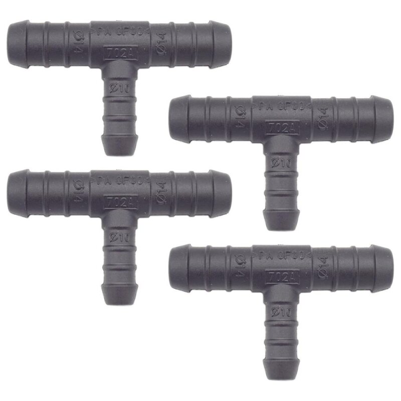 4 x YOU.S Original Schlauchverbinder Zwischenstück RGV Ø 14x10x14 mm - T-Stück Reduzierer