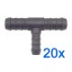 20 x YOU.S Original Schlauchverbinder Zwischenstück RGV Ø 14x10x14 mm - T-Stück Reduzierer