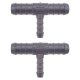2 x YOU.S Original Schlauchverbinder Zwischenstück RGV Ø 14x8x14 mm - T-Stück Reduzierer