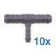 10 x YOU.S Original Schlauchverbinder Zwischenstück RGV Ø 14x8x14 mm - T-Stück Reduzierer