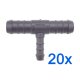 20 x YOU.S Original Schlauchverbinder Zwischenstück RGV Ø 14x8x14 mm - T-Stück Reduzierer