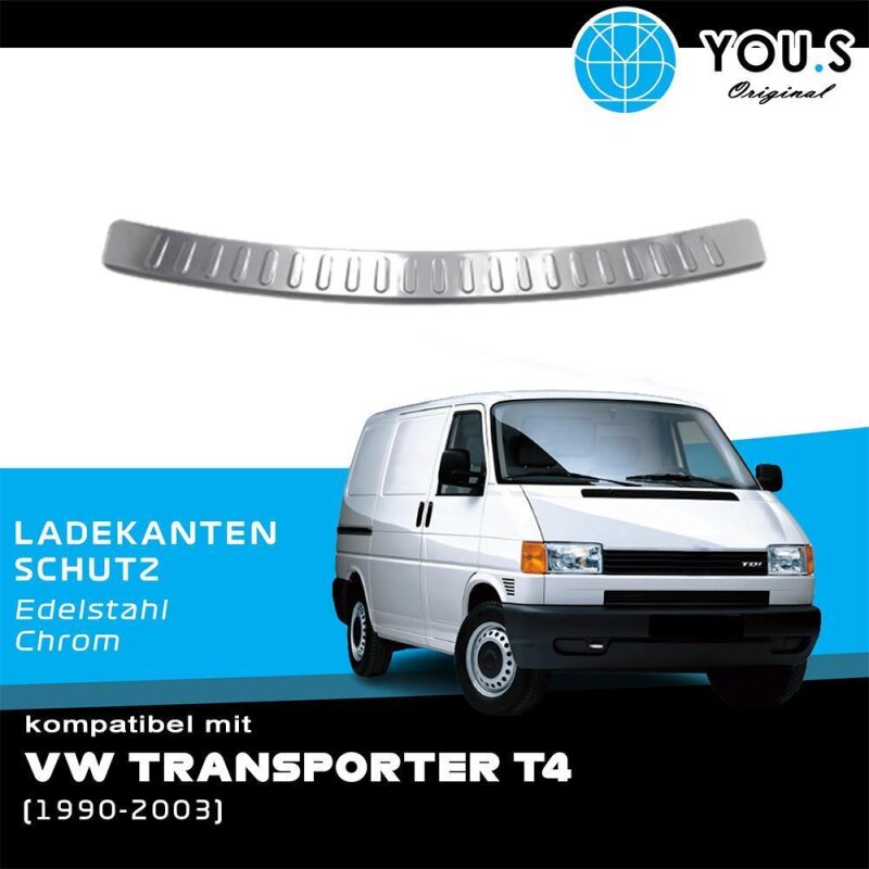 YOU.S Original Ladekantenschutz Chrom / Edelstahl kompatibel mit VW Transporter T4 Bj. 1990-2003