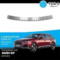 YOU.S Original Ladekantenschutz Abdeckung Chrom / Edelstahl kompatibel mit Audi Q7 ab Bj. 2018