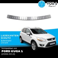 YOU.S Original Ladekantenschutz Abdeckung Chrom / Edelstahl kompatibel mit Ford Kuga I ab Bj. 2008-2012