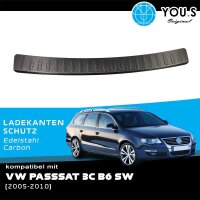 YOU.S Original Ladekantenschutz Abdeckung Carbon / Edelstahl kompatibel mit VW kompatibel mit Passat Variant 3C B6 ab Bj. 2005-2010