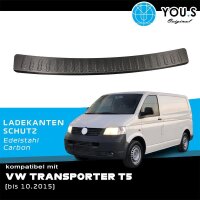 YOU.S Original Ladekantenschutz Abdeckung Carbon / Edelstahl kompatibel mit VW Transporter T5 bis Bj. 10.2015
