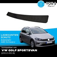 YOU.S Original Ladekantenschutz Schutzleiste ABS Kunststoff Schwarz kompatibel mit VW Golf Sportsvan ab Bj. 2012-2019