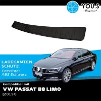 YOU.S Original Ladekantenschutz Schutzleiste ABS Kunststoff Schwarz kompatibel mit VW kompatibel mit Passat B8 Limo ab Bj. 2015