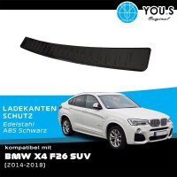 YOU.S Original Ladekantenschutz Schutzleiste ABS Kunststoff Schwarz kompatibel mit BMW X4 SUV F26 ab Bj. 2014-2018