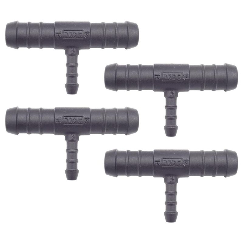 4 x YOU.S Original Schlauchverbinder Zwischenstück RGV Ø 14x6x14 mm - T-Stück Reduzierer