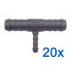 20 x YOU.S Original Schlauchverbinder Zwischenstück RGV Ø 14x6x14 mm - T-Stück Reduzierer