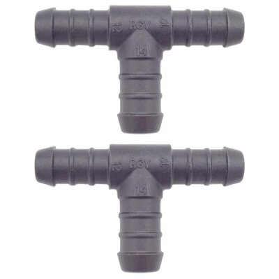2 x YOU.S Original Schlauchverbinder Zwischenstück RGV Ø 12x12x14 mm - T-Stück Reduzierer