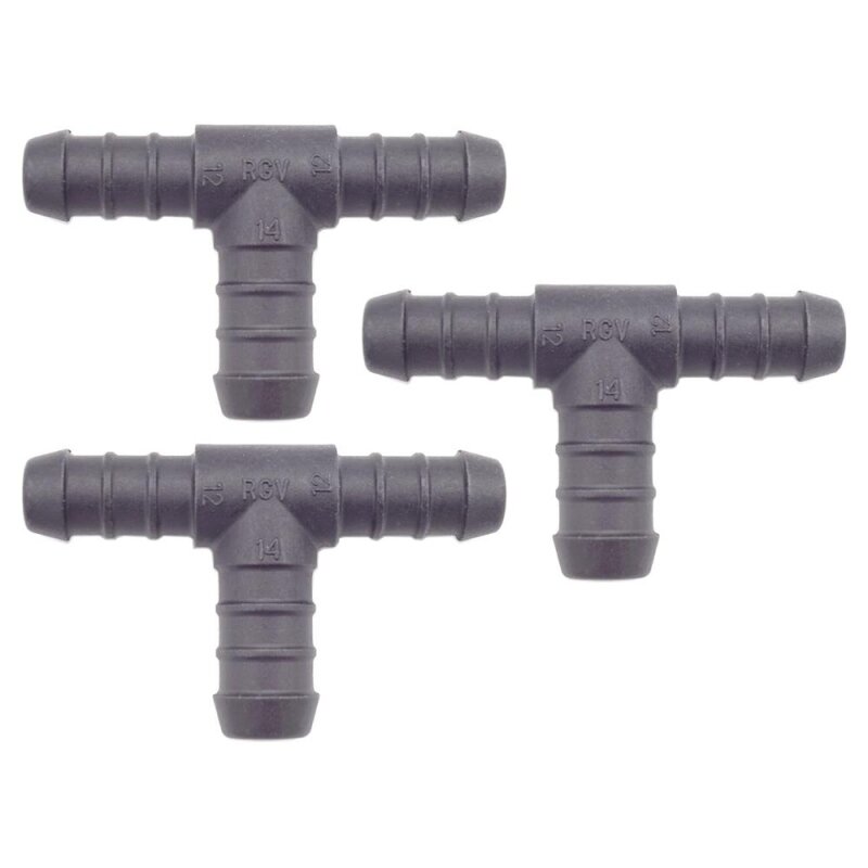 3 x YOU.S Original Schlauchverbinder Zwischenstück RGV Ø 12x12x14 mm - T-Stück Reduzierer