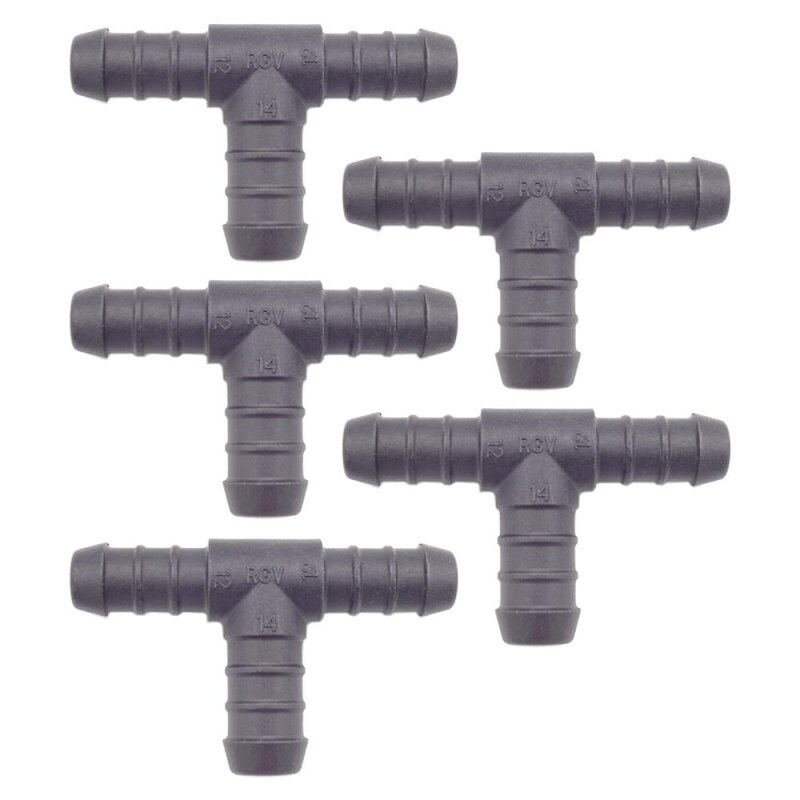 5 x YOU.S Original Schlauchverbinder Zwischenstück RGV Ø 12x12x14 mm - T-Stück Reduzierer