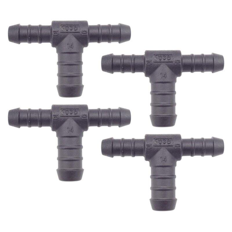 4 x YOU.S Original Schlauchverbinder Zwischenstück RGV Ø 10x10x14 mm - T-Stück Reduzierer