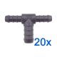 20 x YOU.S Original Schlauchverbinder Zwischenstück RGV Ø 10x10x14 mm - T-Stück Reduzierer