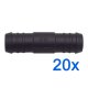 20 x YOU.S Original Schlauchverbinder Zwischenstück RGV Ø 18x18 mm - Gerade Form