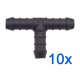 10 x YOU.S Original Schlauchverbinder Zwischenstück RGV Ø 10x10x10 mm - T-Stück