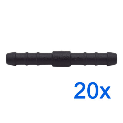 20 x YOU.S Original Schlauchverbinder Leitung Zwischenstück Ø 5x5 mm - Gerade Form