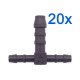 20 x YOU.S Original Schlauchverbinder Zwischenstück RGV Ø 4x6x4 mm - T-Stück Reduzierer