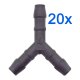 20 x YOU.S Original Schlauchverbinder Zwischenstück RGV Ø 4x4x4 mm - Y Form