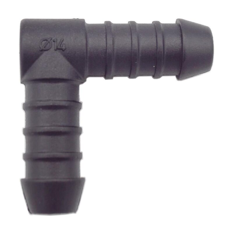 20 x YOU.S Original Schlauchverbinder Zwischenstück RGV Ø 14 mm 90° Winkel - L Form