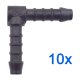 10 x YOU.S Original Schlauchverbinder Zwischenstück RGV Ø 6 mm 90° Winkel - L Form