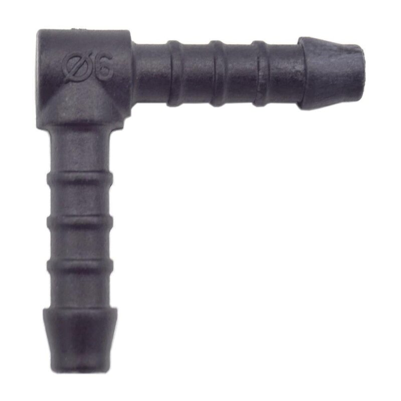 20 x YOU.S Original Schlauchverbinder Zwischenstück RGV Ø 6 mm 90° Winkel - L Form