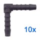 10 x YOU.S Original Schlauchverbinder Zwischenstück RGV Ø 5 mm 90° Winkel - L Form