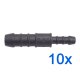 10 x YOU.S Original Schlauchverbinder Zwischenstück RGV Ø 10mm 6mm - Gerade Form - Reduzierer