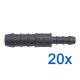 20 x YOU.S Original Schlauchverbinder Zwischenstück RGV Ø 10mm 6mm - Gerade Form - Reduzierer