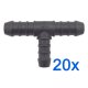20 x YOU.S Original Schlauchverbinder Zwischenstück RGV Ø 12x10x12 mm - T-Stück Reduzierer