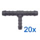20 x YOU.S Original Schlauchverbinder Zwischenstück RGV Ø 8x6x8 mm - T-Stück Reduzierer
