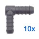 10 x YOU.S Original Schlauchverbinder Zwischenstück RGV Ø 12x14 mm 90° Winkel - L-Form Reduzierer