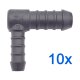 10 x YOU.S Original Schlauchverbinder Zwischenstück RGV Ø 10x14 mm 90° Winkel - L-Form Reduzierer