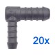 20 x YOU.S Original Schlauchverbinder Zwischenstück RGV Ø 10x14 mm 90° Winkel - L-Form Reduzierer