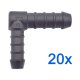 20 x YOU.S Original Schlauchverbinder Zwischenstück RGV Ø 10x12 mm 90° Winkel - L-Form Reduzierer